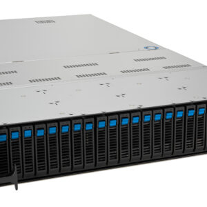 ASUS RS720A-E12-RS24U /GPU, 2xSP5(LGA 6096; up to 400W),24xDDR5 RDIMM(up to 6TB),24xNVMe/SATA(16 NVMe + 8x NVMe/SATA/SAS),soft RAID,2xM.2 slot,9 PCIe Gen5+1xRAID slot, 2x10GBe,2x2600W,ASMB11-iKVM