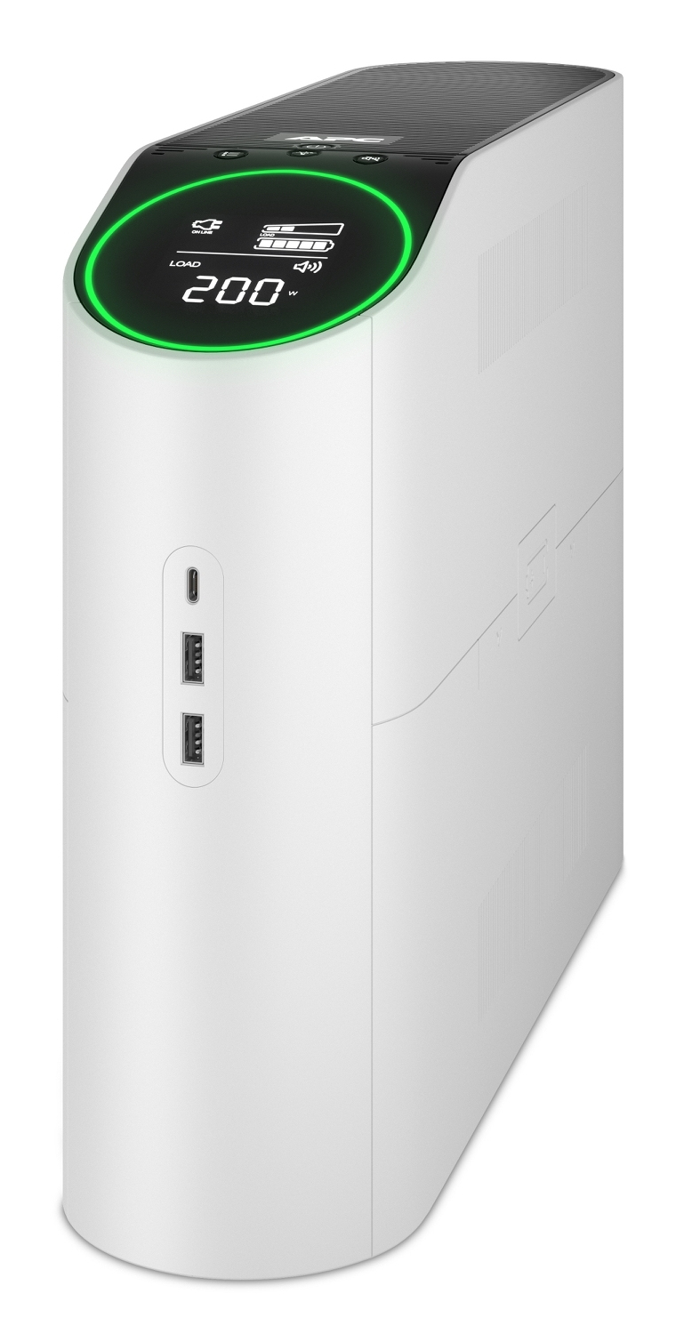 APC Back-UPS Pro for Gaming, 2200VA/1320W, 230V, 4xSchuko and 2xIEC C13 outlets, RGB Lights, Data/DSL protrct, 2x Type A and 1x Type C USB, Arctic(White), 1 year warranty