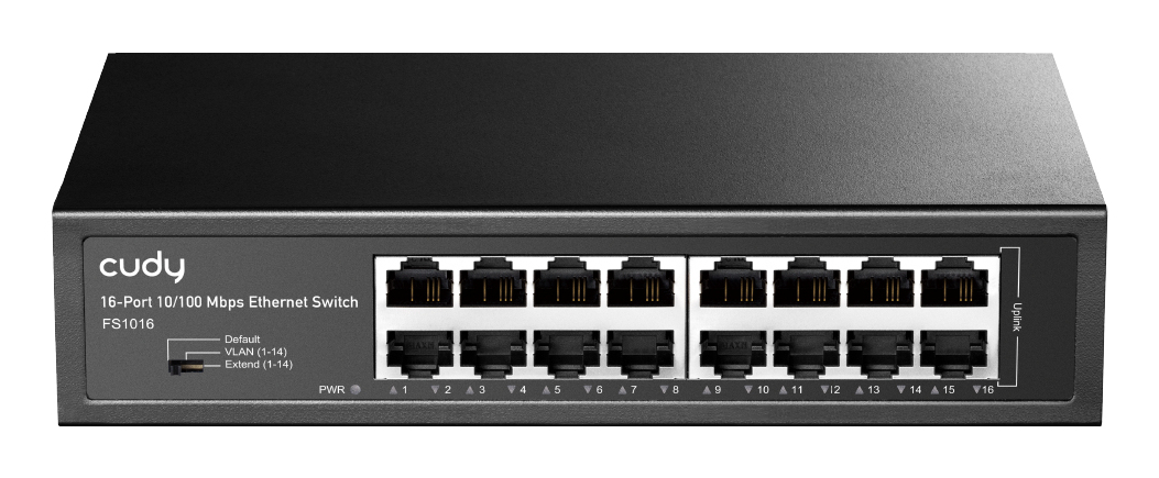 Cudy FS1016, 16-Port 10/100 Mbps Metal Switch, Коммутатор с 16 портами 10/100 Мбит/с