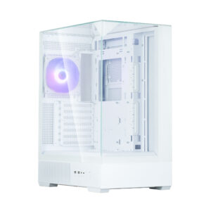 ZALMAN P40 Prism, ATX, WHITE, WINDOW, 2x3.5", 3x2.5", 1xUSB TYPE-C, 2xUSB3.0, REAR 1x120mm ARGB