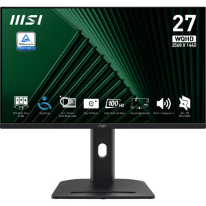 MSI PRO MP275QPG 27" 16:9 WQHD(2560x1440) IPS Flat,1ms(MPRT),1300:1,100M:1,300nit,178/178,2xHDMI 2.0,DP 1.2,Speaker,Tilt,Swivel,Height,Pivot,VESA,100Hz,Black,1y war-ty