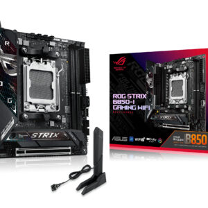 ASUS ROG STRIX B850-I GAMING WIFI, AM5, B650, 2*DDR5, 2*SATA, 2*M.2, 4*USB 3.2, 2*USB 2.0, Type-C, 2*PCIx16, HDMI, mITX; 90MB1K30-M0EAY0