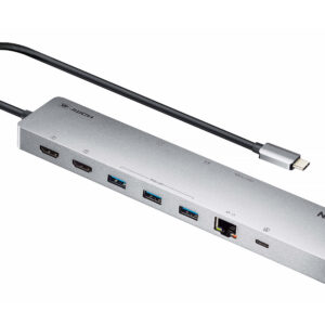ATEN 8k (4k HDMI Dual Display) 11-in-1 USB-C Multiport Dock with USB PD 100W