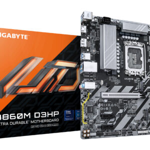 GIGABYTE B860M D3HP, LGA1851, B860, 4*DDR5, 4*SATA, 2*M.2, 3*USB 3.2, 3*USB 2.0, 3*PCIx16, DP+HDMI, mATX