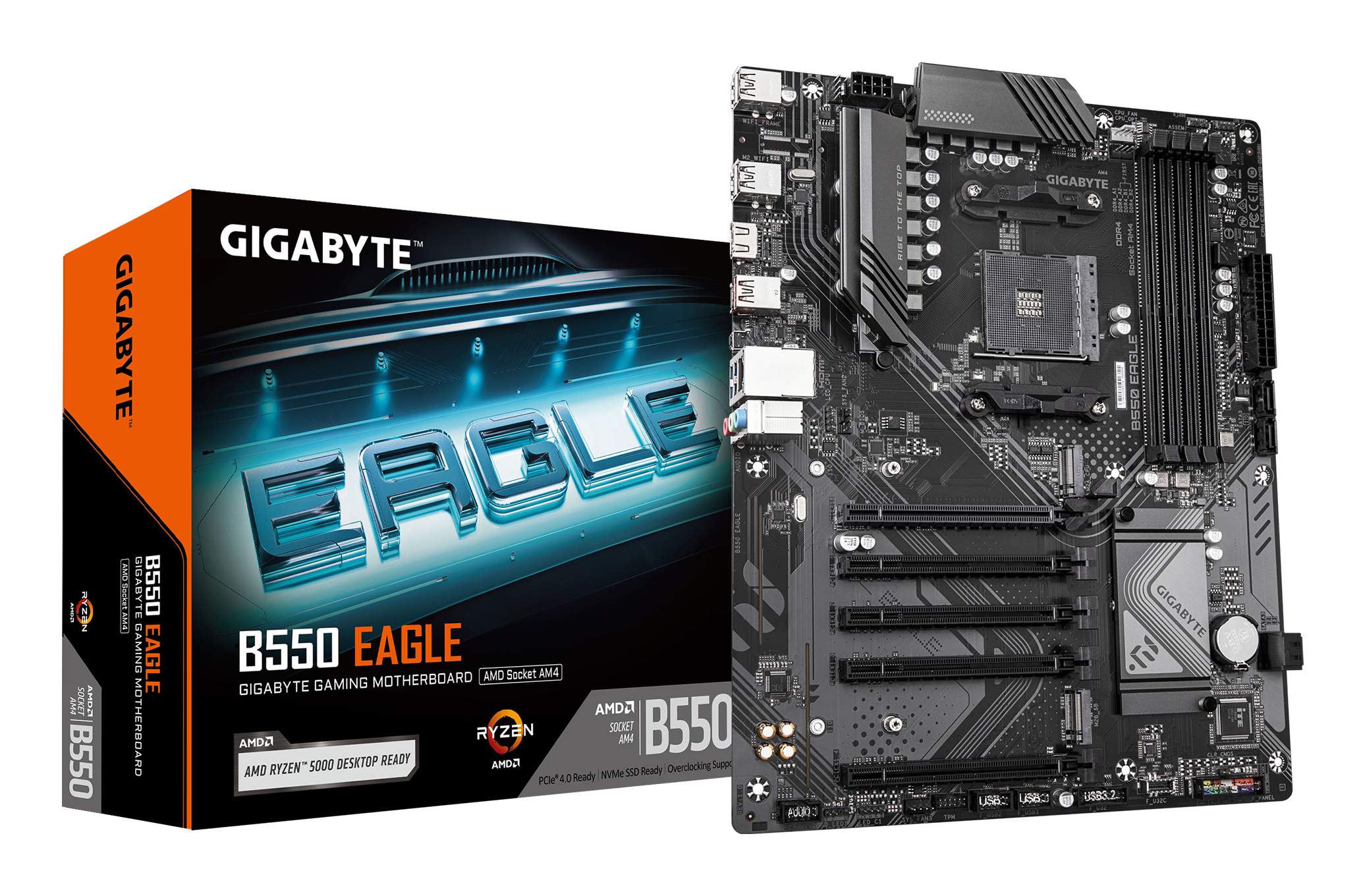 GIGABYTE B550 EAGLE, AM4, B550, 4*DDR4, 4*SATA, 2*M.2, 1*USB 3.2, 4*USB 2.0, Type-C, 1*PCIx16, 4*PCIx1, HDMI, mATX