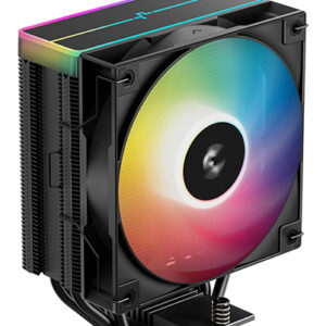 DEEPCOOL AG400 BK ARGB V2 LGA1851/1700/1200/115X/AM5/AM4 (18шт/кор, TDP 220W, PWM, ARGB Fan 120mm, 4 тепл. трубки, черный) RET (R-AG400-BKAMMN-GJD)