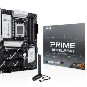 ASUS PRIME B850-PLUS WIFI, AM5, B850, 4*DDR5, 4*SATA, 3*M.2, 5*USB 3.2, 2*USB 2.0, Type-C, 5*PCIx16, DP+HDMI, ATX; 90MB1L80-M0EAY0