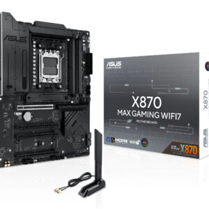 ASUS X870 MAX GAMING WIFI7, AM5, X870, 4*DDR5, 4*SATA, 3*M.2, 4*USB 3.2, 4*USB 2.0, 2*Type-C, 5*PCIx16, HDMI, ATX; 90MB1LY0-M0EAY0