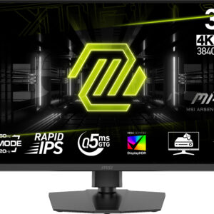 MSI MAG 322URDF E16 31.5" 16:9 UHD(3840x2160) Rapid IPS Flat,DisplayHDR 400, 0,5ms(GTG), 1000:1,100M:1,400nits,2xHDMI,1xDP,USB-Ax2,USB-B,Tilt,Swivel,Height,Pivot,VESA, 160HzUHD/320HzFHD, Black, 1y war