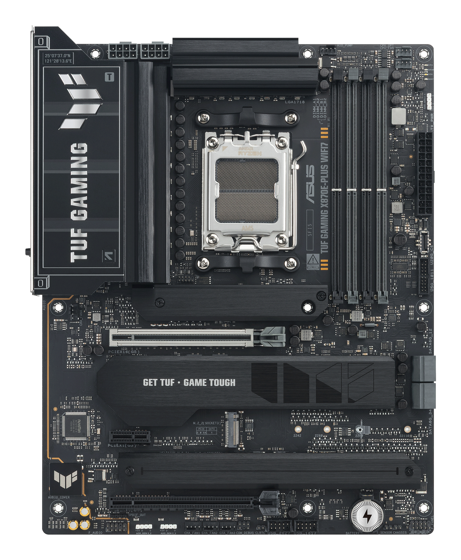 ASUS TUF GAMING X870E-PLUS WIFI7, AM5, X870E, 4*DDR5, 4*SATA, 4*M.2, 4*USB 2.0, 7*USB 3.2, 2*Type-C, 2*PCIx16, 1*PCIx1, HDMI, ATX; 90MB1M70-M0EAY0