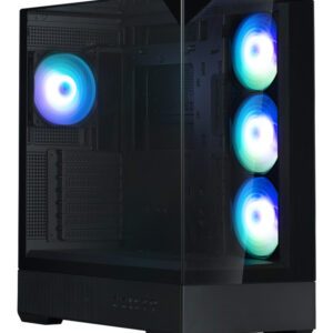 ZALMAN P40 Prism Plus, ATX, BLACK, WINDOW, 3xCombo (3.5'' or 2.5"), 1xUSB TYPE-C, 2xUSB3.0, SIDE 3x120mm ARGB, REAR 1x120mm ARGB