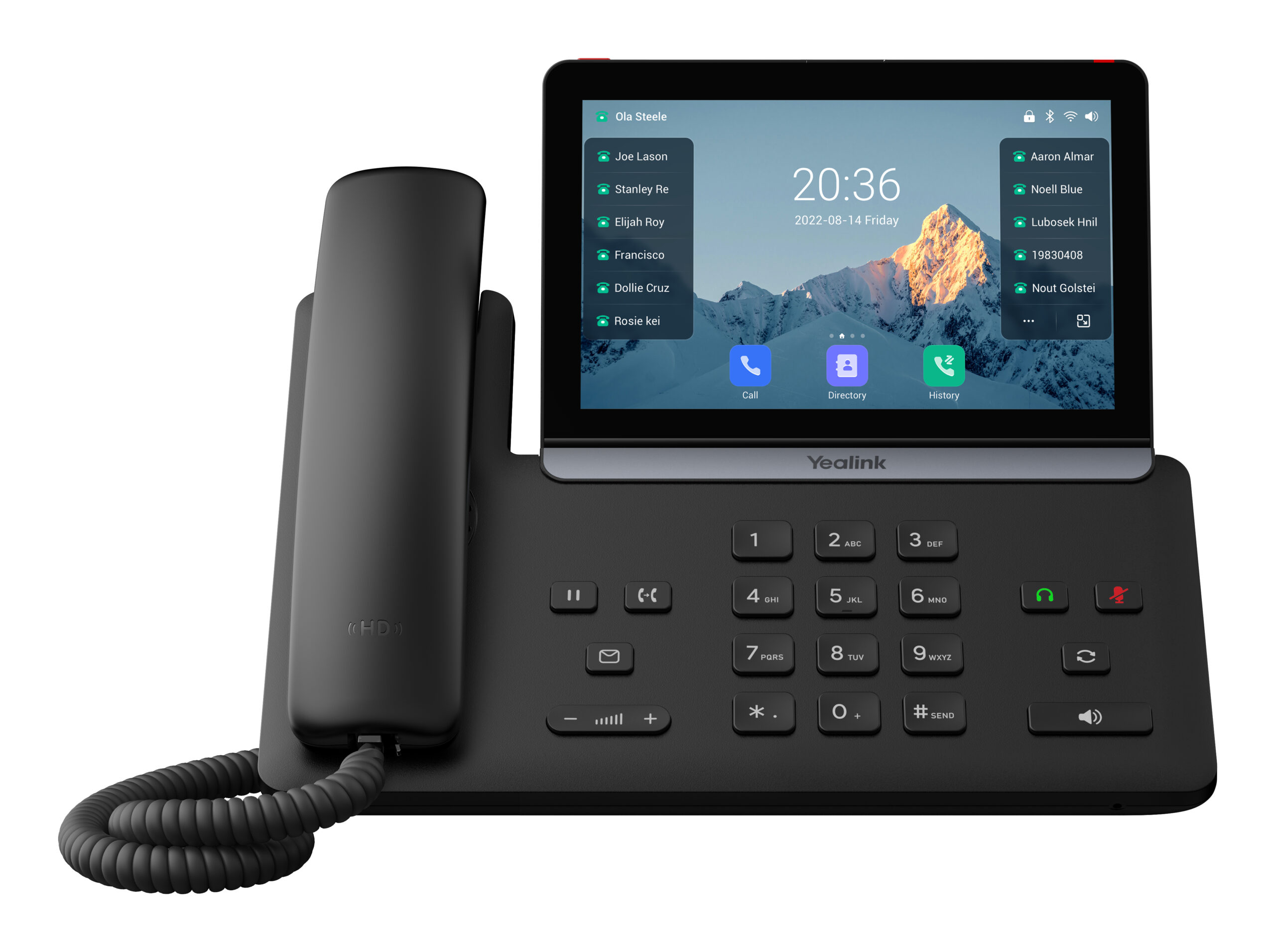 YEALINK SIP-T88W, 7" экран, Android, WiFi, Bluetooth, USB, PoE, GigE, без камеры, без БП, шт