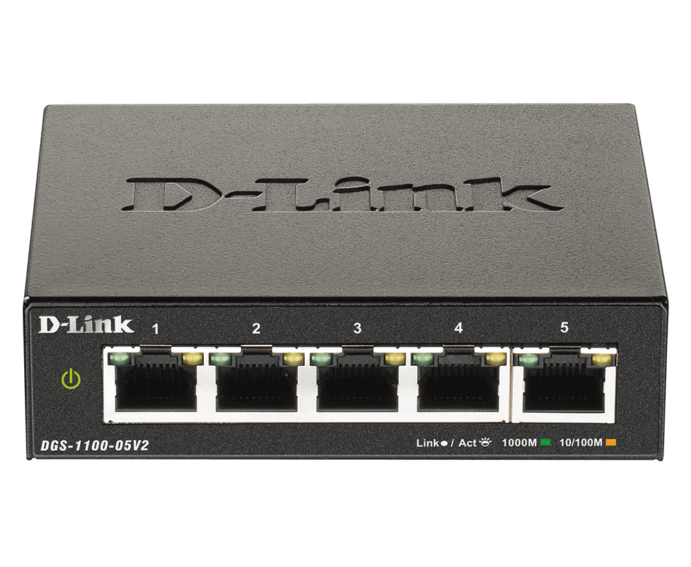 D-Link Настраиваемый L2 коммутатор, 5х1000Base-T