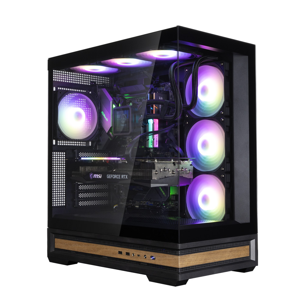 ZALMAN P40 NAMU, ATX, BLACK, WINDOW, WOODEN ELEMENTS, 2xCombo(2.5” or 3.5”), 1xUSB TYPE-C, 2xUSB3.0, SIDE 3x120mm ARGB, REAR 1x120mm ARGB