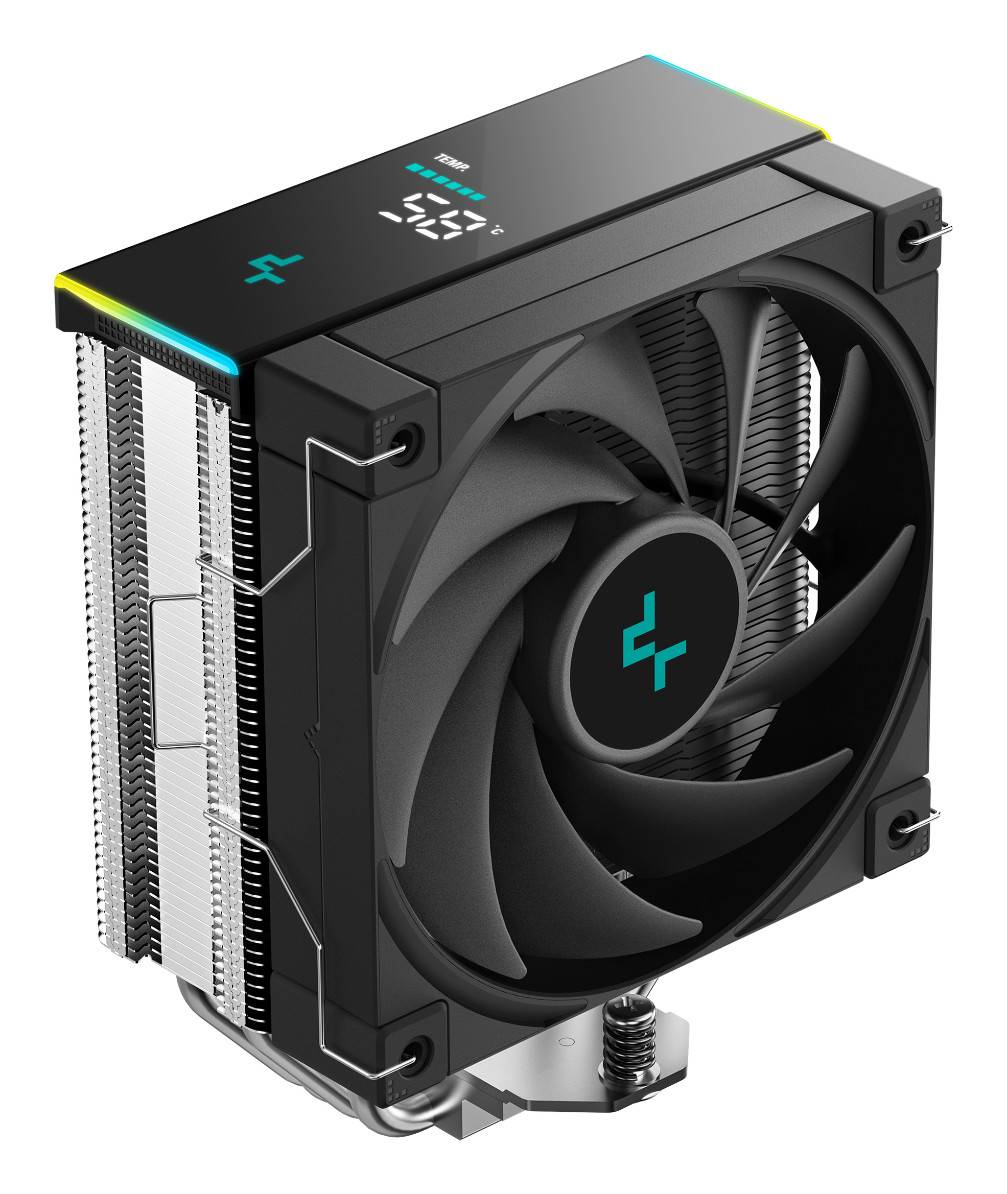 DEEPCOOL AK400 DIGITAL SE LGA1700/1200/115X/AM5/AM4 (18шт/кор, TDP 220W, PWM, Fan 120mm, 4 тепл. трубки, ARGB, черный) RET (R-AK400-BKADMN-GJD)