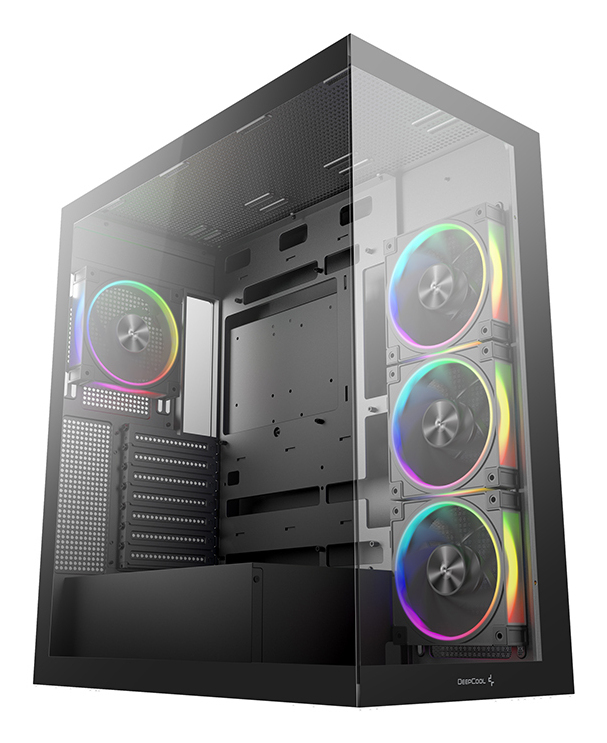 Deepcool CG580 4F V2 без БП, боковое окно (панорама), 4x120mm ARGB PWM вентилятора, черный, ATX (R-CG580-BKADA4-G-2)