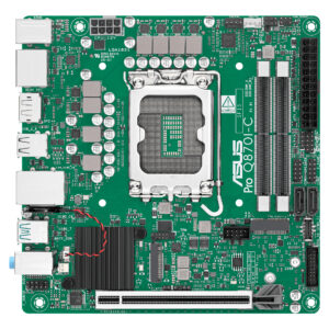 ASUS PRO Q870I-C-CSM, LGA1851, Q870, 2*DDR5, 2*SATA, 1*M.2, 3*USB 3.2, 2*USB 2.0, Type-C, 2*PCIx16, 2*DP+HDMI, mATX; 90MB1MPP-M0EAYC