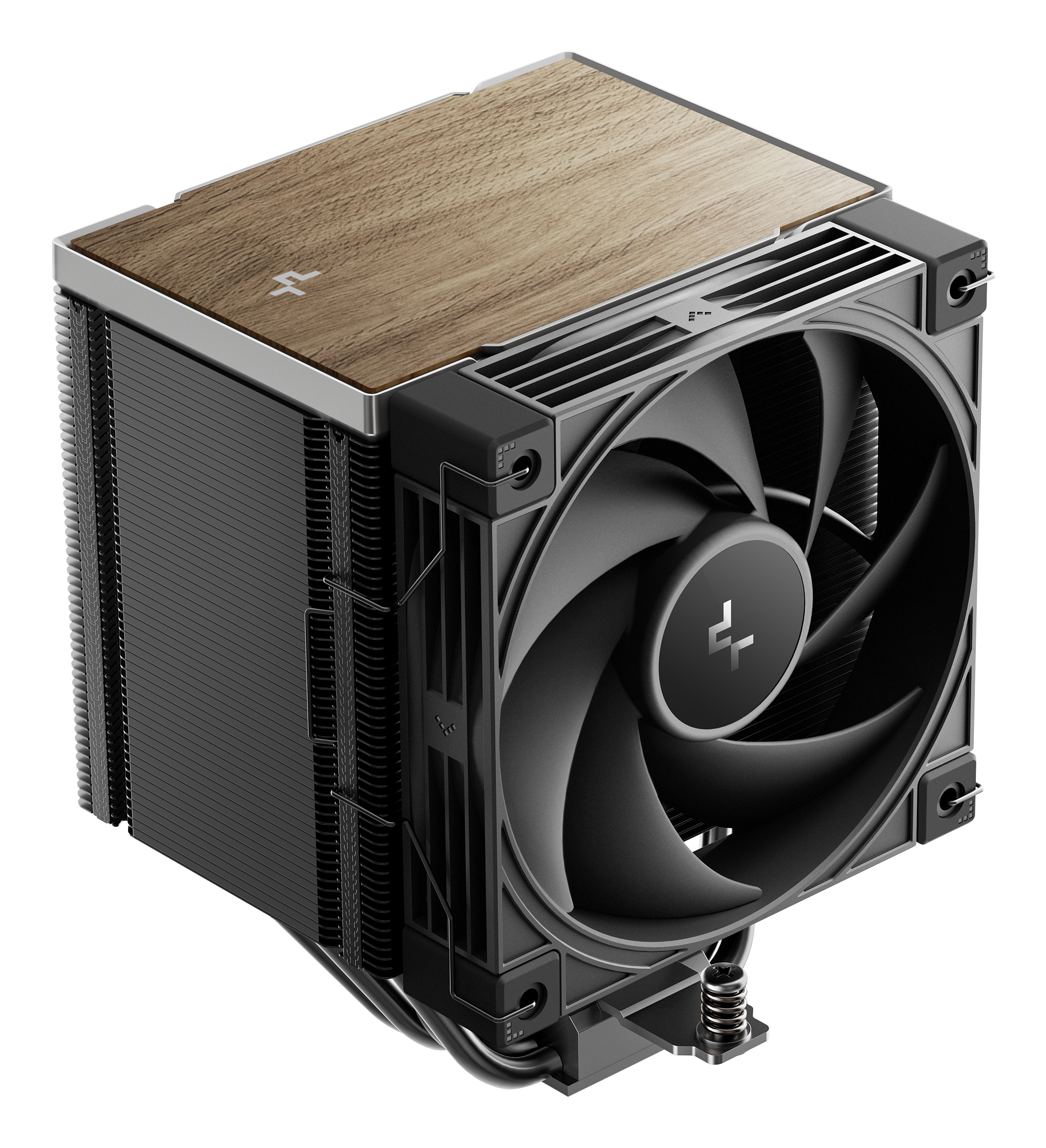 DEEPCOOL AK500 G2 LGA1851/1700/1200/115X/AM5/AM4 (9шт/кор, TDP 240W, PWM, Fan 120mm, 5 тепл. трубок, Copper Base, Wood-grain top cover, черный) RET (R-AK500G2-BKNNMN-GJD)