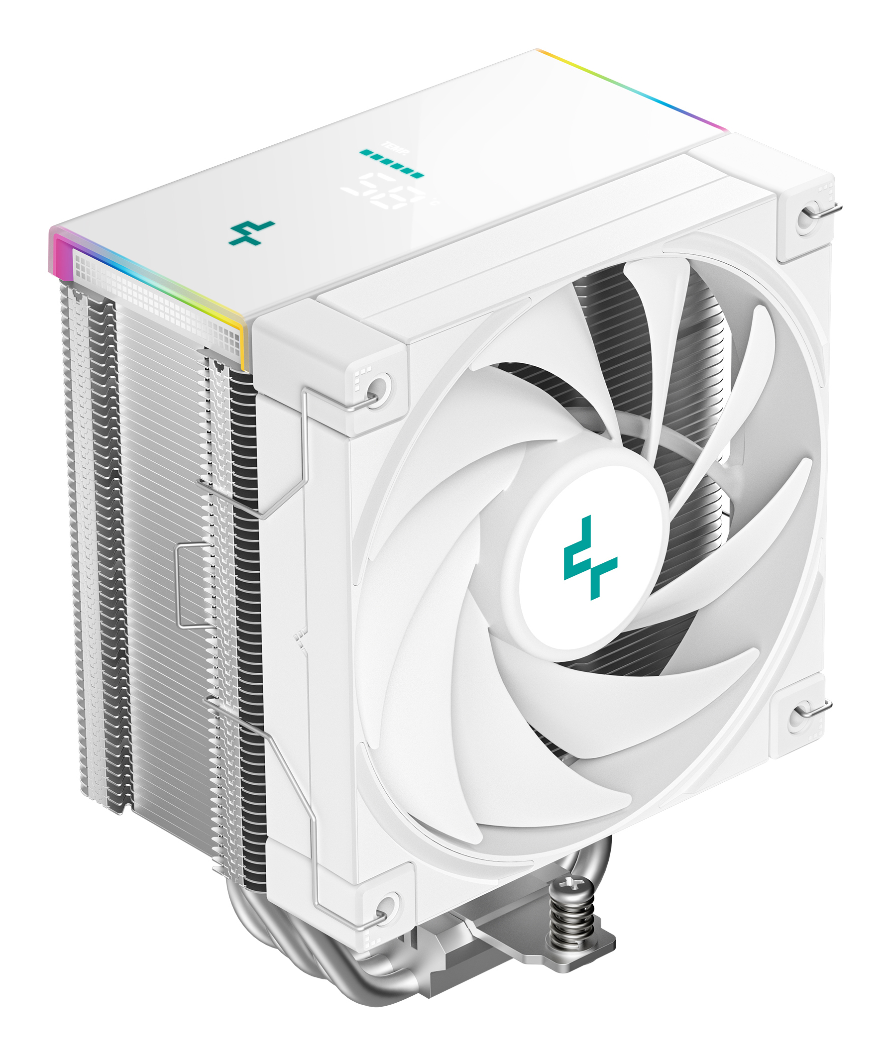 DEEPCOOL AK500S DIGITAL SE WH LGA20XX/1700/1200/115X/AM5/AM4 (12шт/кор, TDP 240W, PWM, Fan 120mm, 5 тепл. трубок, Copper Base, белый) RET (R-AK500S-WHADMN-GJD)