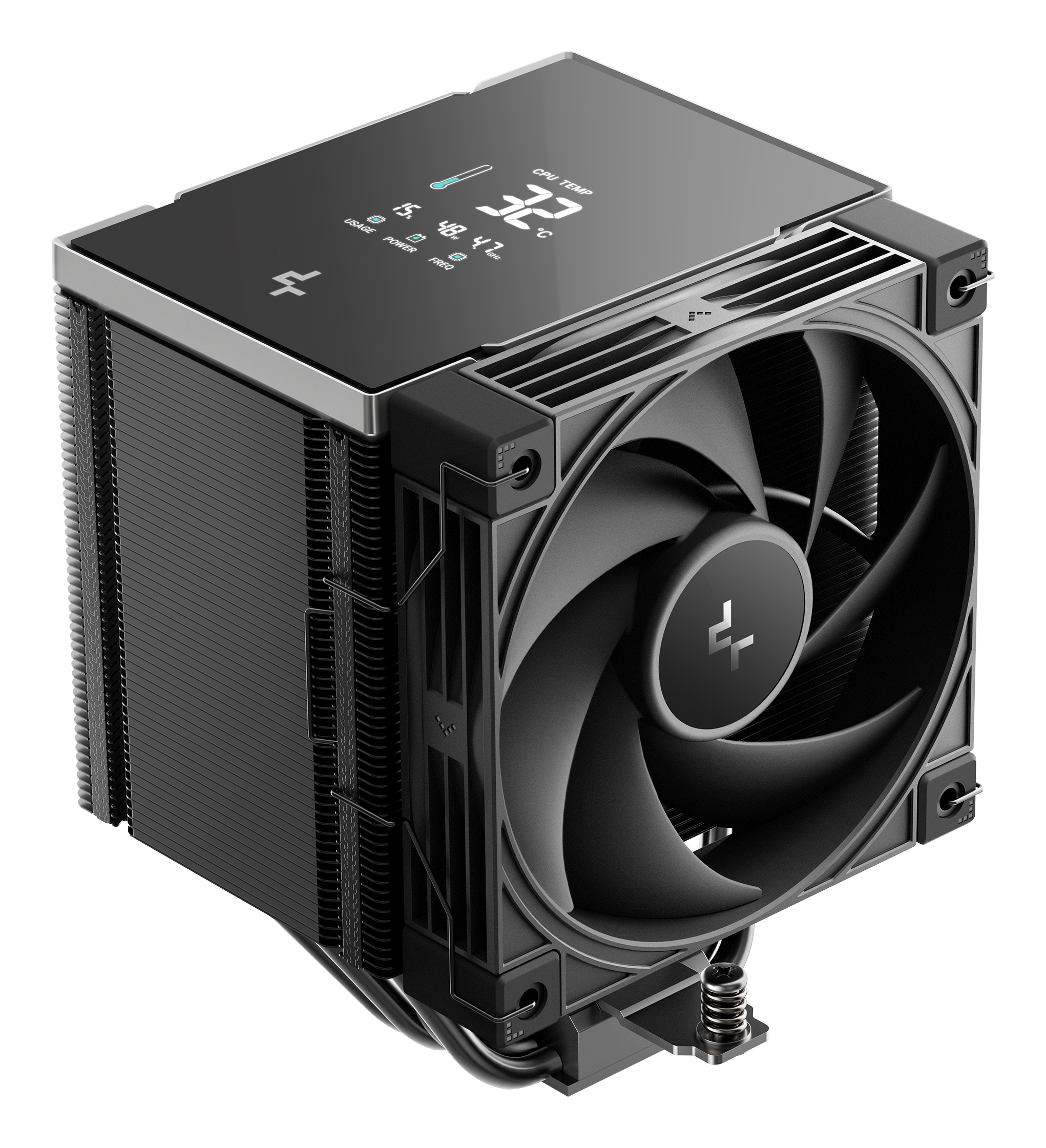 DEEPCOOL AK500 G2 DIGITAL NYX LGA1851/1700/1200/115X/AM5/AM4 (9шт/кор, TDP 240W, PWM, Fan 120mm, 5 тепл. Трубок, Copper Base, черный) RET (R-AK500G2-BKNNMN-GJD-1)