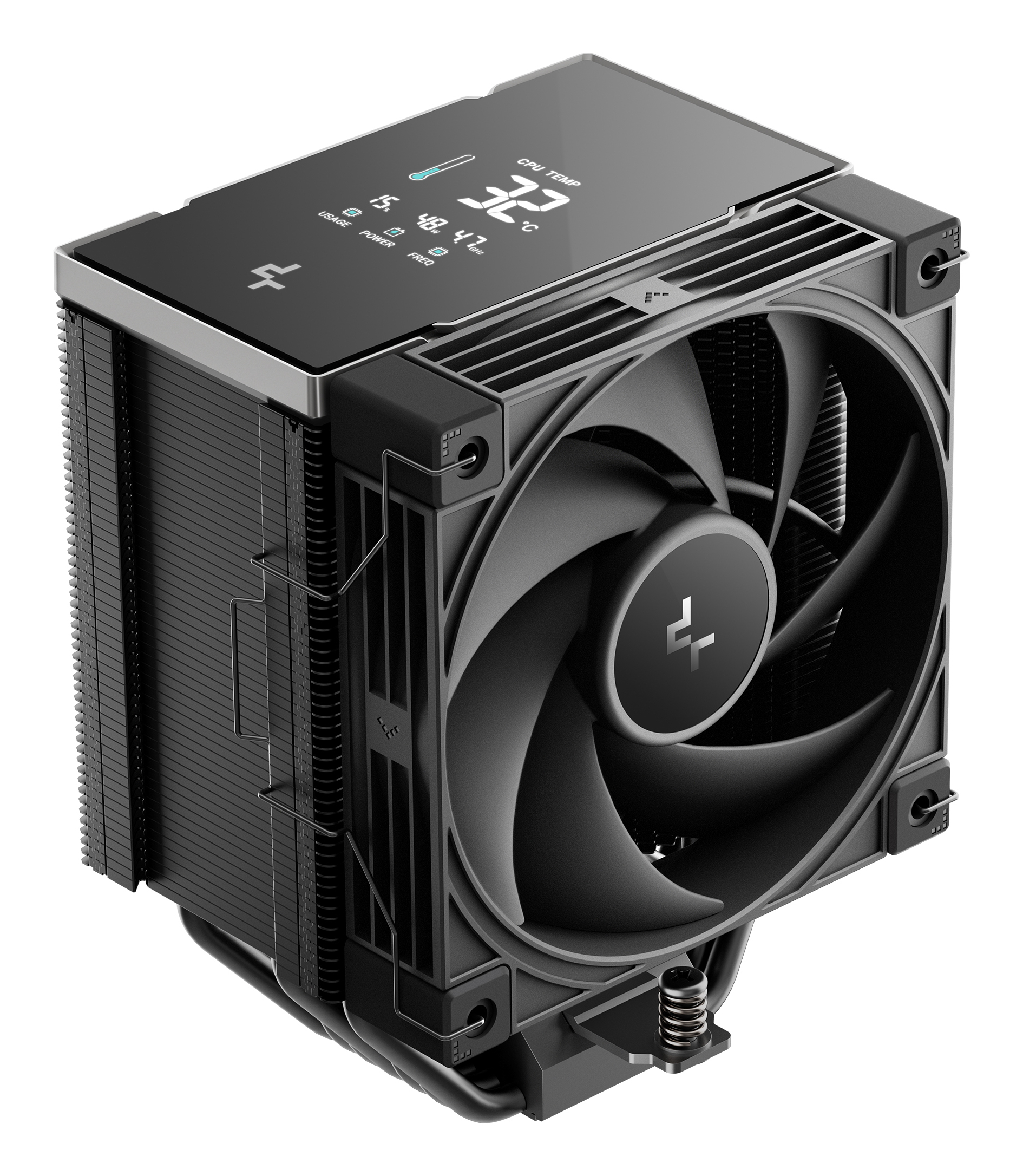DEEPCOOL AK700 DIGITAL NYX LGA1851/1700/1200/115X/AM5/AM4 (9шт/кор, TDP 260W, PWM, Fan 120mm, 7 тепл. трубок, Copper Base, черный) RET (R-AK700-BKNNMN-GJD-1)