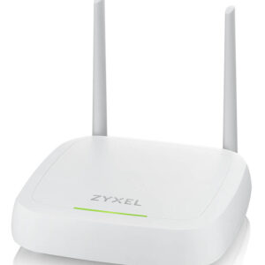 Точка доступа Zyxel NebulaFlex NWA30BE, Wi-Fi 7 (BE5100), MU-MIMO 2x2+2x2, внешние несъемные антенны, 1xLAN 2.5GE, без поддержки 802.1x и Captive portal, питание только DC (БП в комплекте)