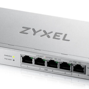 Web Smart L2 коммутатор Zyxel GS1200-5HPv3, 5xGE (4xPoE+), бюджет PoE 68 Вт, настольный, бесшумный