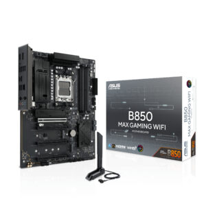 ASUS B850 MAX GAMING WIFI, AM5, B850, 4*DDR5, 4*SATA, 3*M.2, 5*USB 3.2, 2*USB 2.0, Type-C, 5*PCIx16, DP+HDMI, ATX; 90MB1PR0-M0EAY0