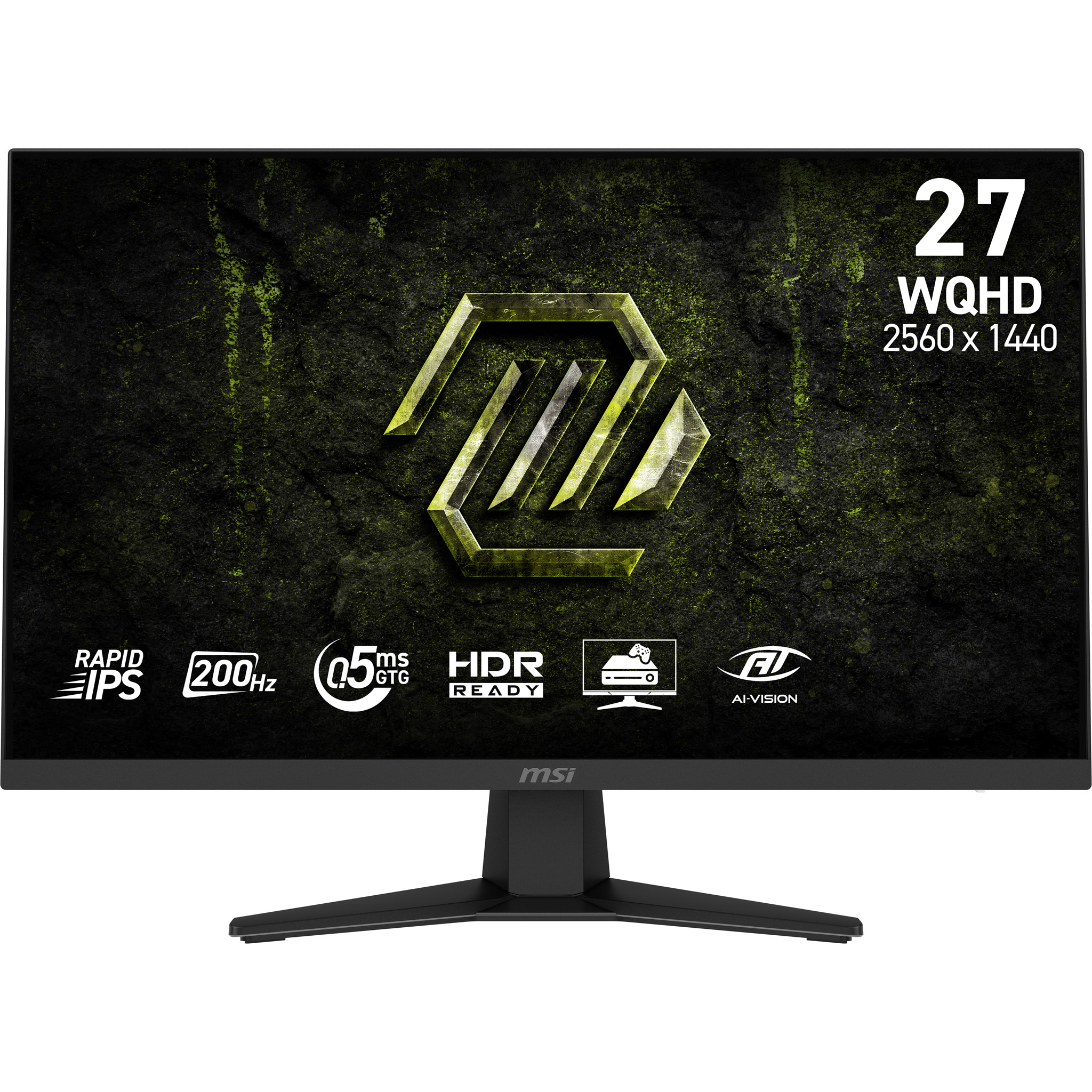 MSI MAG 274QF E20 27" 16:9 WQHD(2560x1440) Rapid IPS Flat, DisplayHDR 400, 0,5msGTG, 1200:1, 100M:1,300nits,2xHDMI 2.0b, DP 1.4a,Tilt,VESA,200Hz,Black,1y w-ty