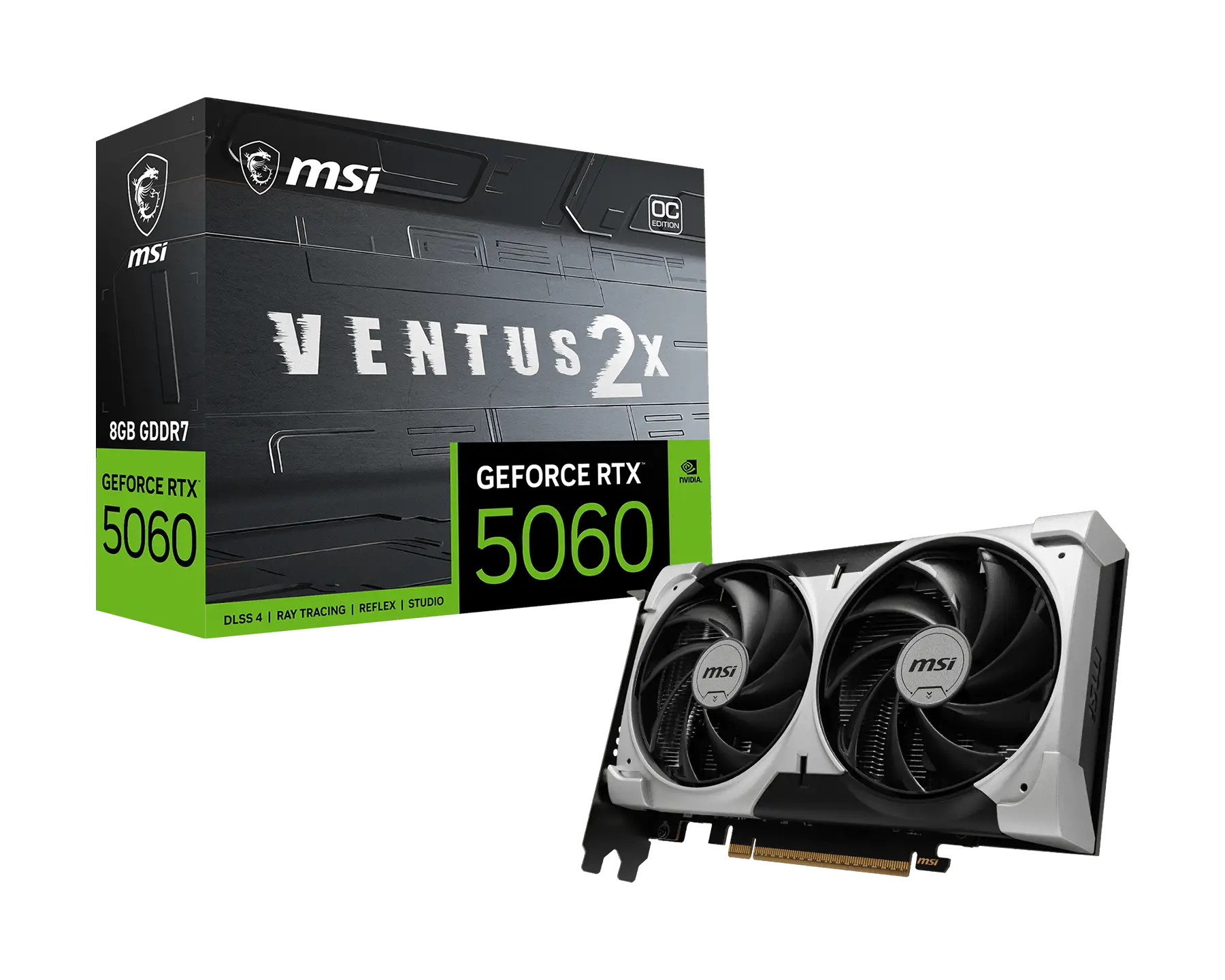 MSI RTX 5060 8G VENTUS 2X OC V1//RTX 5060, HDMI, DP*3, 8G, D7
