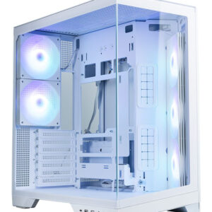 ZALMAN D50, ATX, WHITE, WINDOW, 1xCombo (2.5'' or 3.5''), 2x2.5'', 2x3.5'', 1xUSB TYPE-C, 2xUSB3.0, SIDE 3x120 ARGB, REAR 2x120 ARGB