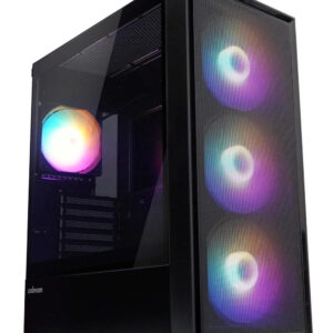 ZALMAN S6, ATX, BLACK, WINDOW, 1xCombo (2.5'' or 3.5''), 3x2.5'', 1x3.5'', 1xUSB Type C, 1xUSB3.0, 2xUSB2.0, FRONT 3x140mm FRGB, REAR 1x120mm FRGB