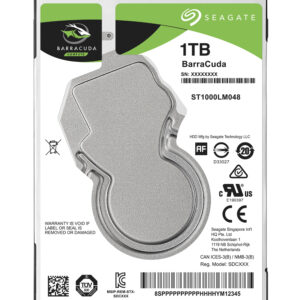 Seagate Barracuda HDD SATA 2,5" 1Tb, 5400 rpm, 128Mb buffer, 512e/4Kn, ST1000LM048, 1 year, (analog ST1000LM035)