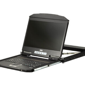 ATEN 18.5" Ultra Short Depth Single Rail WideScreen LCD Console (USB,VGA, 1366x768)