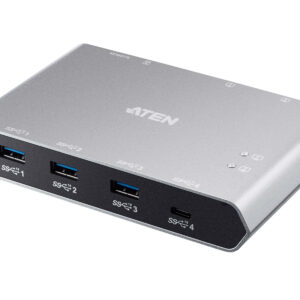 ATEN 2-Port USB-C Gen 2 Sharing Switch with Power Pass-through