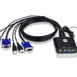 ATEN 2-Port USB VGA Cable KVM Switch with Remote Port Selector (CS22U-A7)