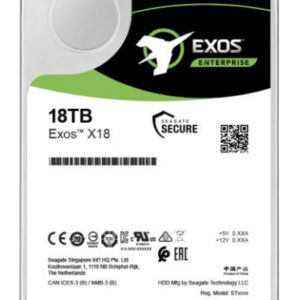 Seagate Exos X18 HDD 3.5" SAS 18Tb, 7200 rpm, 256Mb buffer, 512e/4kn, CMR, ST18000NM004J, 1 year
