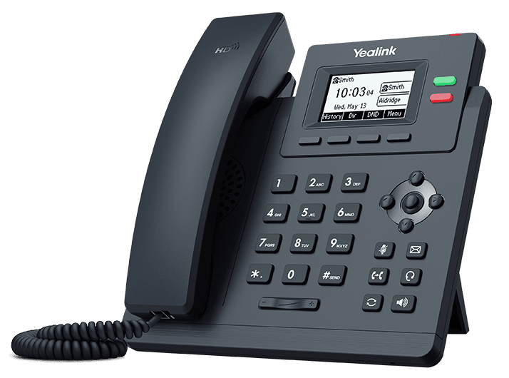YEALINK SIP-T31P, 2 аккаунта ,2.3" LCD-экран 132х64, PoE, шт. БП в комплекте