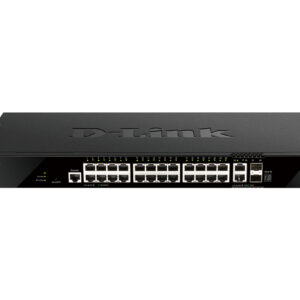 D-Link PROJ Управляемый L3 стекируемый коммутатор, 24x1000Base-T, 2x10GBase-T, 2x10GBase-X SFP+, CLI, порт управления 1000Base-T, консольный порт RJ-45