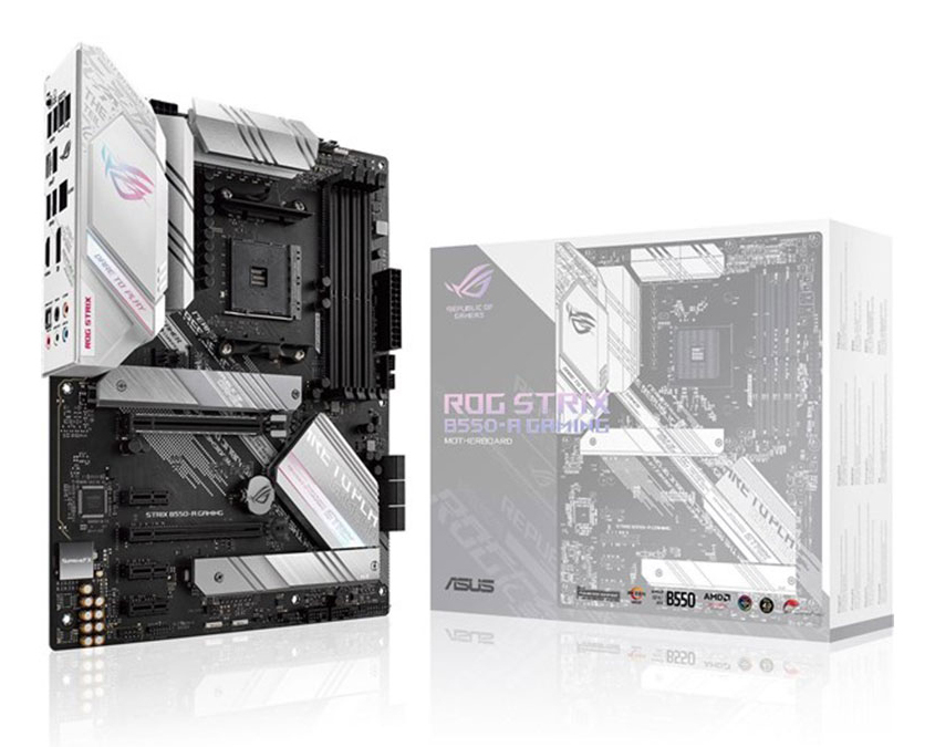ASUS ROG STRIX B550-A GAMING, Socket AM4, B550, 4*DDR4, HDMI+DP, CrossFireX, SATA3 + RAID, Audio, 2,5Gb LAN, USB 3.2*8, USB 2.0*6, ATX ; 90MB15J0-M0EAY0