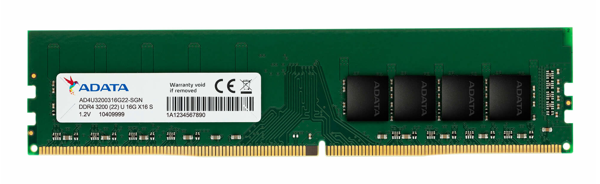 ADATA DDR4 DIMM 16GB 3200MHz 1*16GB 22-22-22 SINGLE TRAY