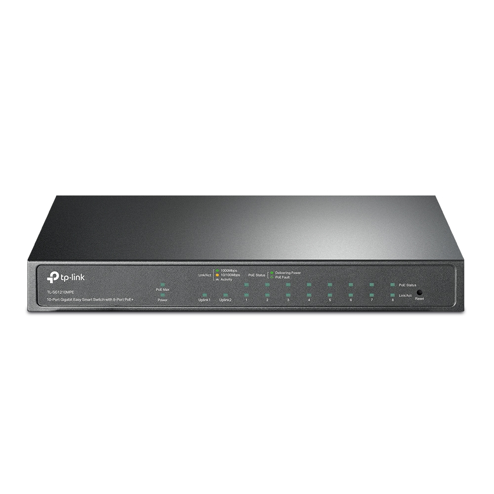Tp-Link TL-SG1210MPE, 10-Port Gigabit Easy Smart Switch with 8-Port PoE+