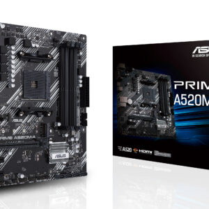 ASUS PRIME A520M-A II/CSM, AM4, A520, 4*DDR4, 4*SATA, 1*M.2, 4*USB 3.2, 2*USB 2.0, 1*PCIx16, 2*PCIx1, DP+HDMI, mATX; 90MB17H0-M0EAYC