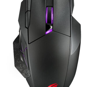 ASUS ROG SPATHA X, 168g, Wired (Type-C)+2.4GHz RF, 19K DPI Sensor, 12 Programable buttons, Black