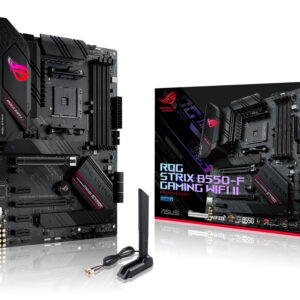 ASUS ROG STRIX B550-F GAMING WIFI II, Socket AM4, B550, 4*DDR4, HDMI+DP, CrossFireX, SATA3 + RAID, Audio, 2,5Gb LAN, USB 3.2*6, USB 2.0*9, ATX ; 90MB19V0-M0EAY0